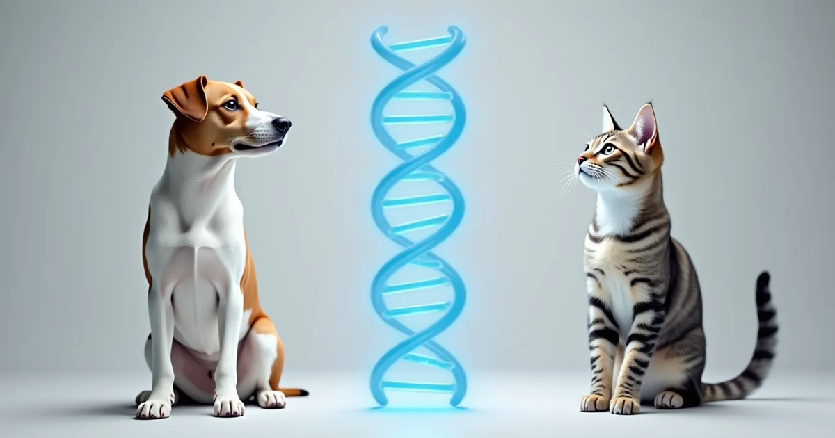 犬・猫とDNA二重らせん — ペットDNA検査